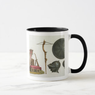 Mug Le char milanais, l'arbalète et l'armure, plaquen