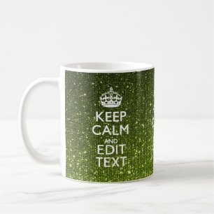 Mug Le charme vert gardent le calme votre texte
