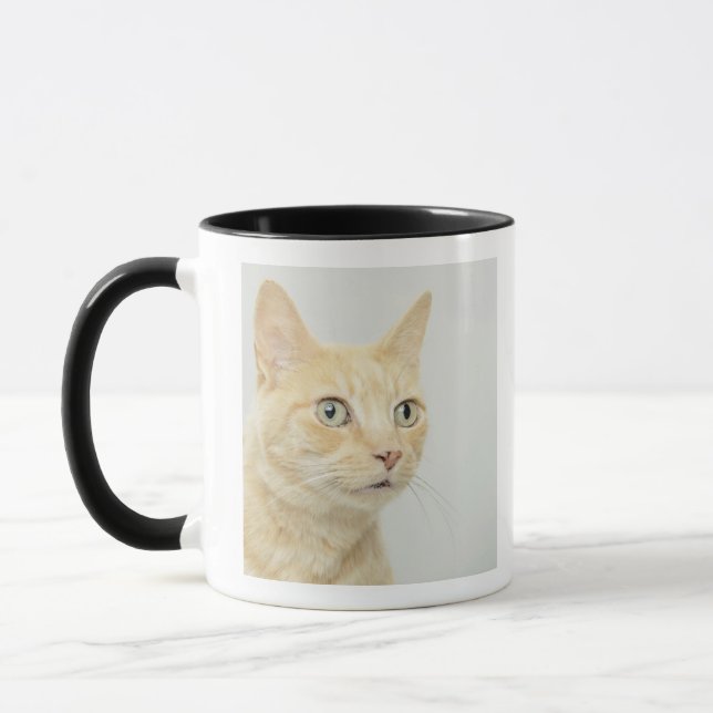 Mug Le chat avec des yeux s'ouvrent au loin, plan (Gauche)