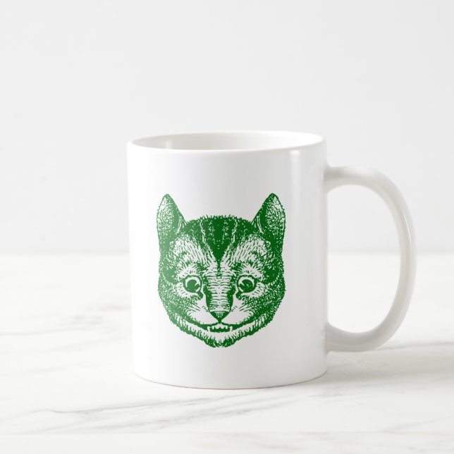 Mug Le chat de Cheshire a encré le vert (Droite)