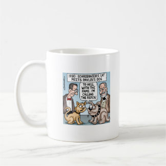 Mug Le chat de Schrödinger rencontre le chien de Pavlo