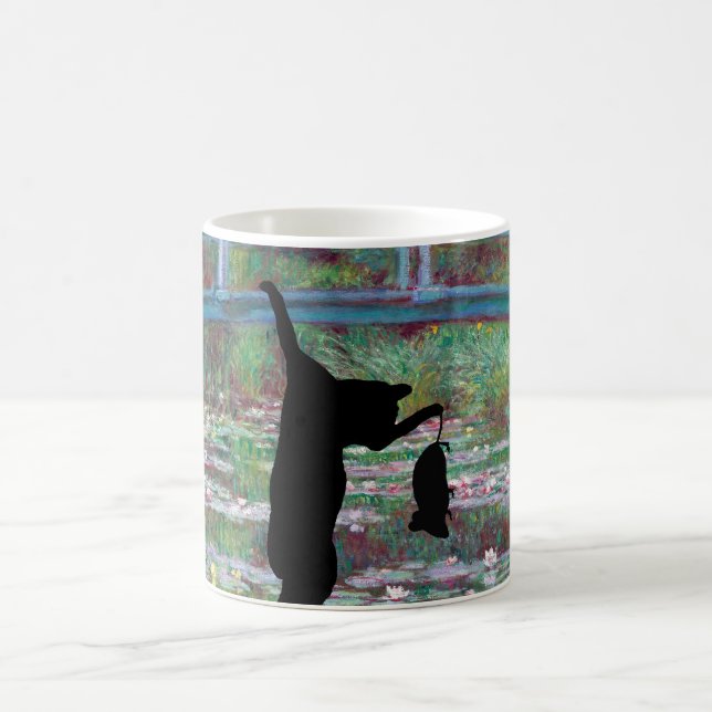 Mug Le chat et la souris noirs accrochés (Centre)