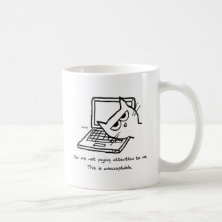 Mug Le chat fâché exige l'attention - cadeau drôle de