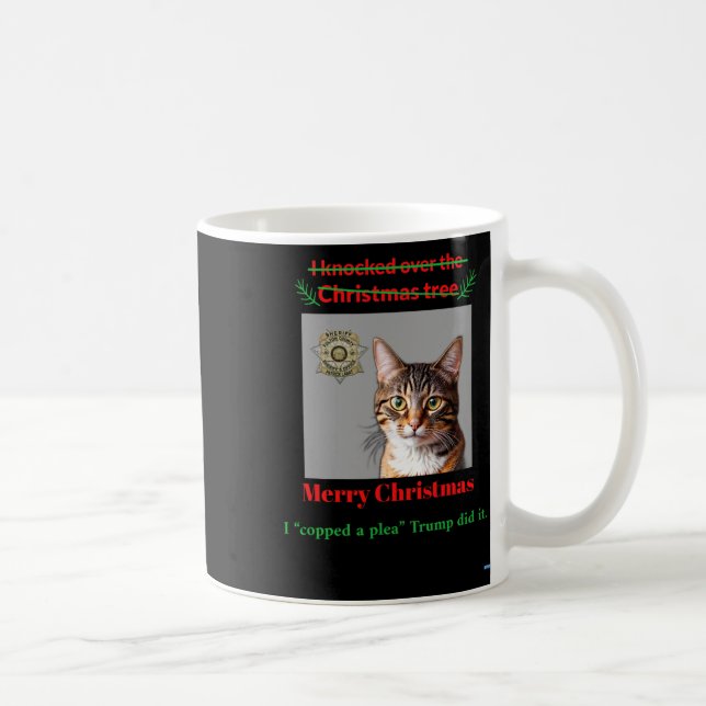 Mug Le Chat Frappe Sur L'Arbre De Noël (Droite)