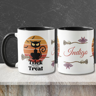 Mug Le chat sorcier ou traiter l'aventure d'Halloween