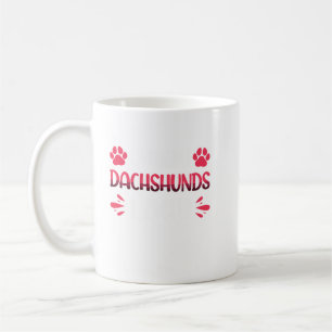Mug Le chien de chien de Crazy Dachshen Lady Funny Wir