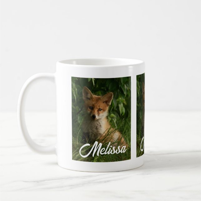 Mug Le chou renard dans une forêt verte (Gauche)