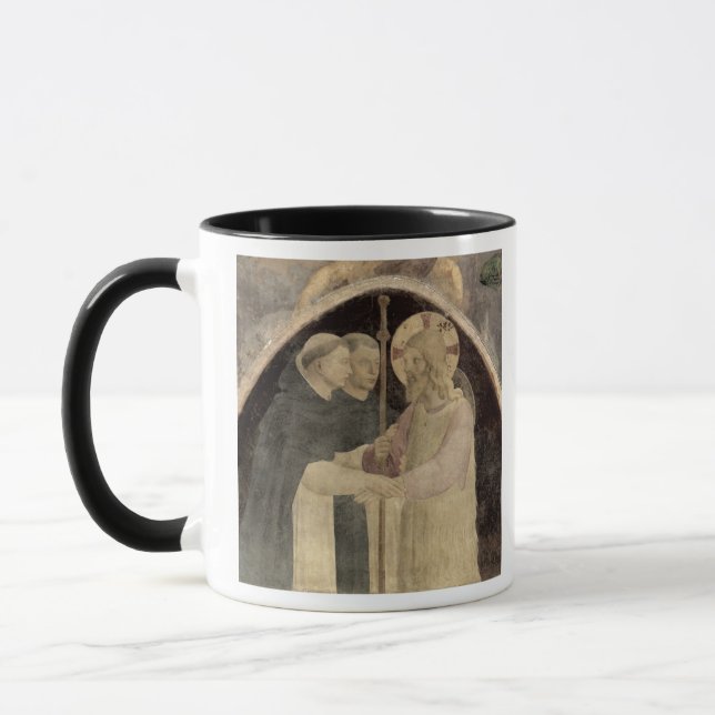 Mug Le Christ souhaite la bienvenue à deux moines (Gauche)