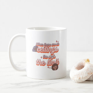Mug Le ciel est la limite Droits des femmes rose rét