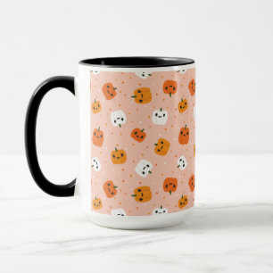 Mug Le Citrouille Cute Kawaii fait face au Motif