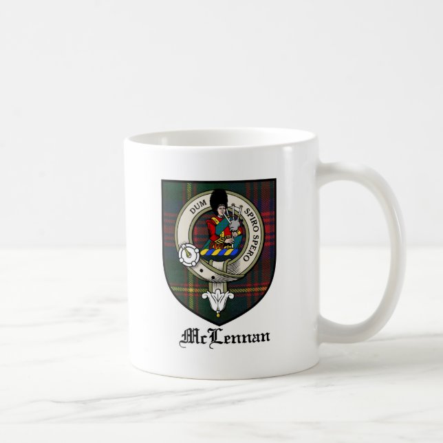 Mug Le clan de McLennan Crest le tartan d'insigne (Droite)