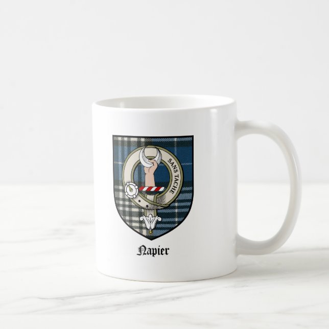 Mug Le clan de Napier Crest le tartan d'insigne (Droite)