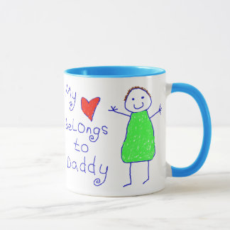Mug Le coeur appartient au papa