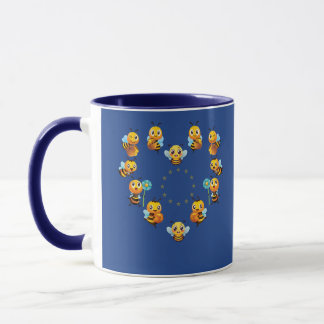 Mug - Le coeur des abeilles inspiré par le drapeau