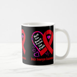 Mug Le Coeur Deux Fois La Lutte Contre L'Aneurysme Cer