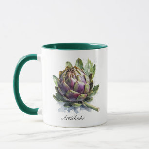 Mug Le cœur du jardin : Artichaut en aquarelle