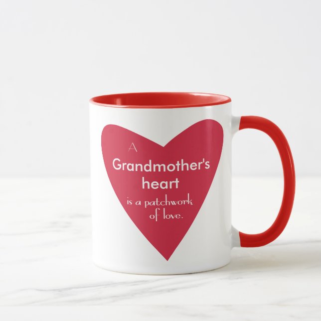Mug Le coeur d'une grand-mère (Droite)