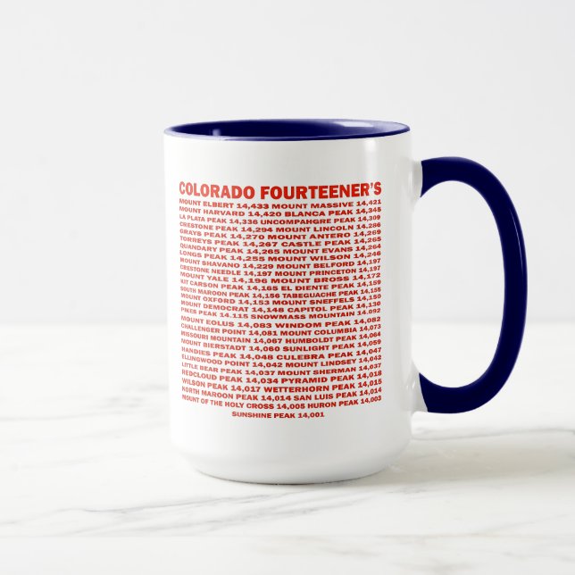 Mug Le Colorado Fourteener (Droite)
