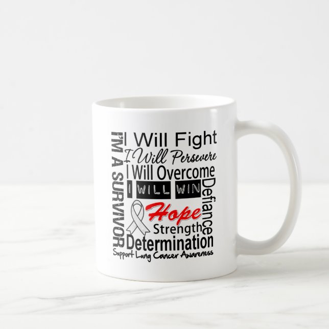 Mug Le combat de cancer de poumon persévèrent victoire (Droite)