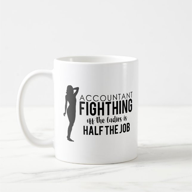 Mug Le combat de comptable des dames est moitié du (Gauche)