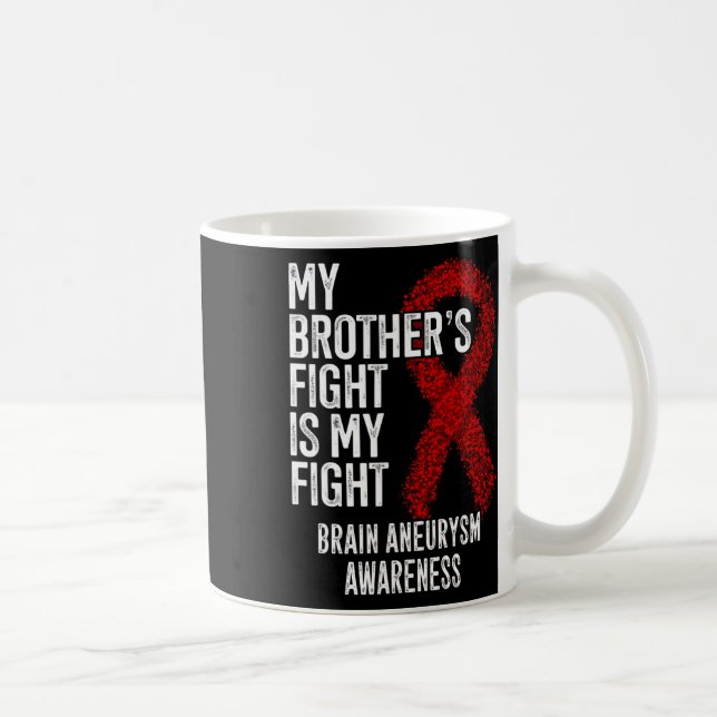 Mug Le combat de Frère est mon combat Cerveau Aneurysm (Droite)