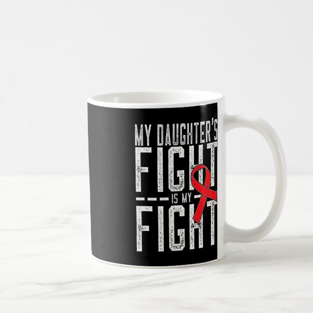 Mug Le combat de ma fille est ma lutte contre le cance (Droite)