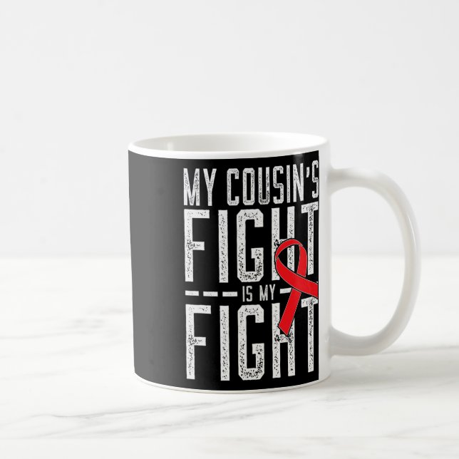 Mug Le combat de mon cousin est mon combat Sensibilisa (Droite)