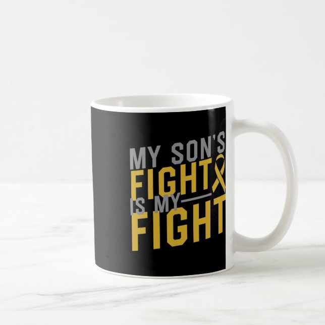 Mug Le combat de mon fils est mon combat contre le can (Droite)