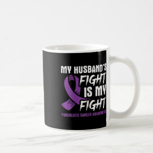 Mug Le combat de mon mari est mon combat cancer du pan