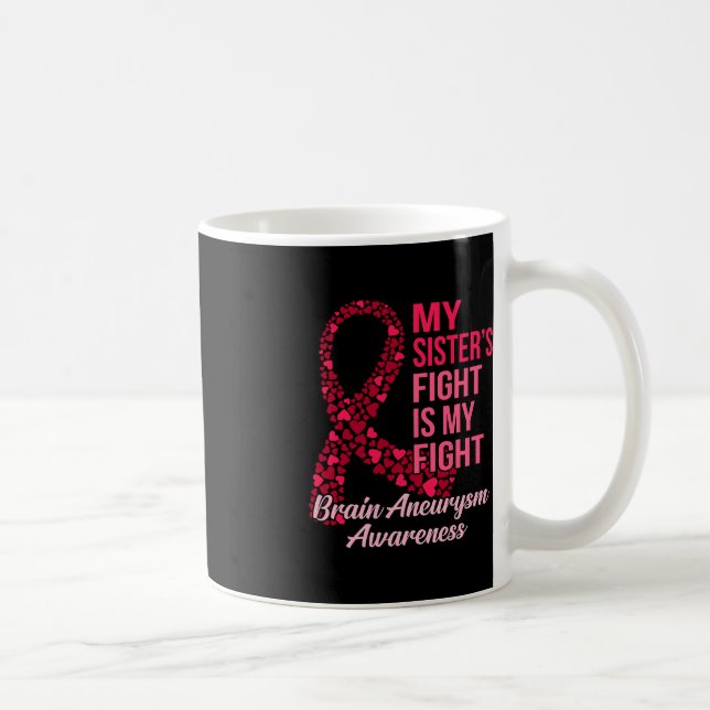 Mug Le combat de soeur est mon combat Cerveau Aneurysm (Droite)