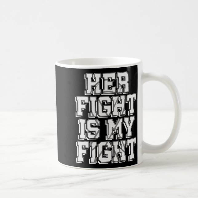 Mug Le combat est le cancer du poumon Carcinome Blanc (Droite)