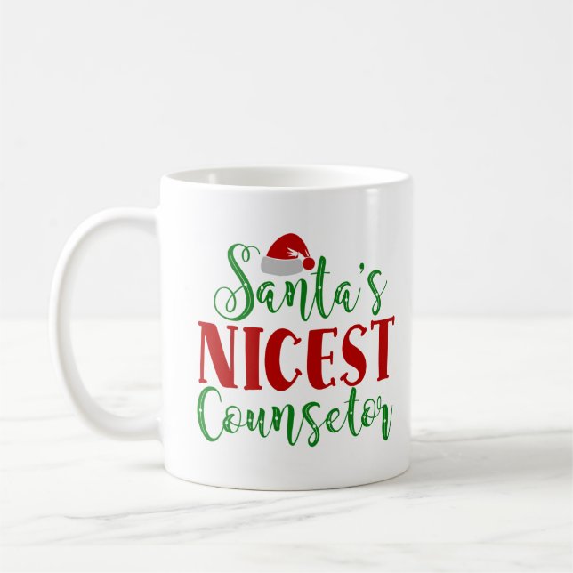 Mug Le Conseiller le plus gentil du Père Noël (Gauche)