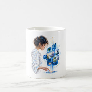 Mug Le contact qui ouvre la possibilité — IA futuriste