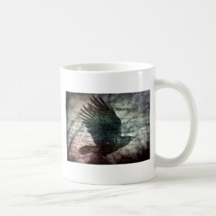 Mug Le Corbeau de Poe avec un Arrière - plan coloré