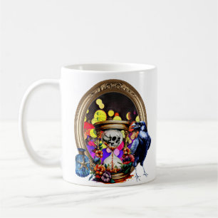 Mug Le Corbeau Et Le Crâne Sablier