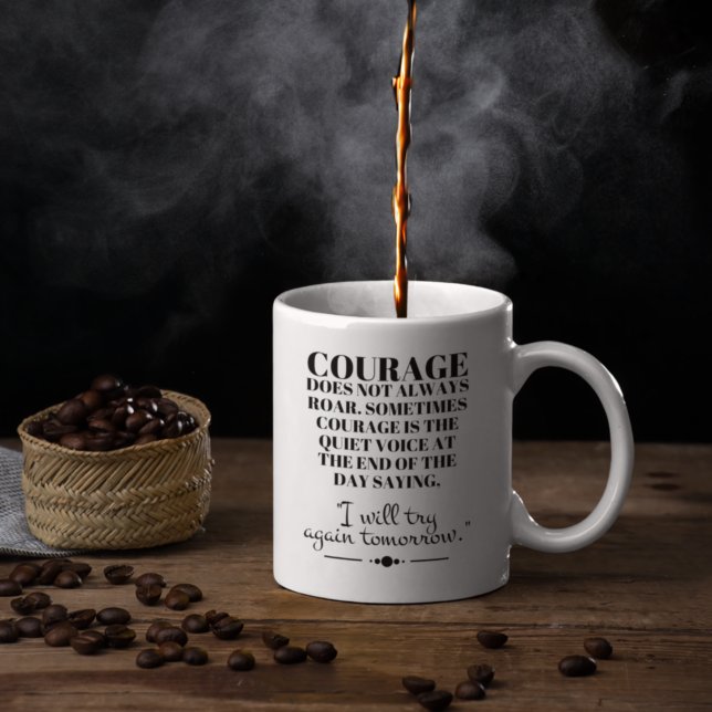 Mug Le courage ne rugit pas toujours (Créateur téléchargé)