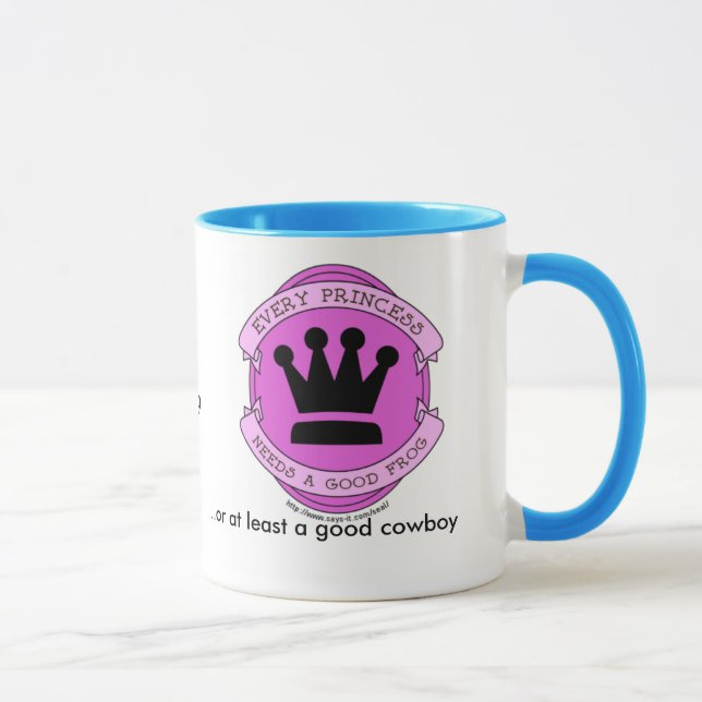 Mug Le cowboy et la princesse - rose et bleu (Droite)