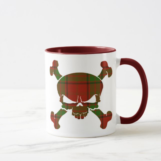 Mug Le crâne de Maxwell Tartan sans bannière (Droite)
