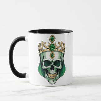 Mug Le crâne roi vert avec une couronne juive