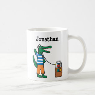 Mug Le crocodile frais écoute la musique
