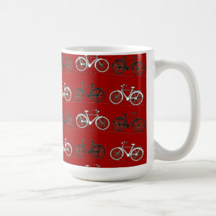 Mug Le cru blanc noir rouge va à vélo le recyclage d