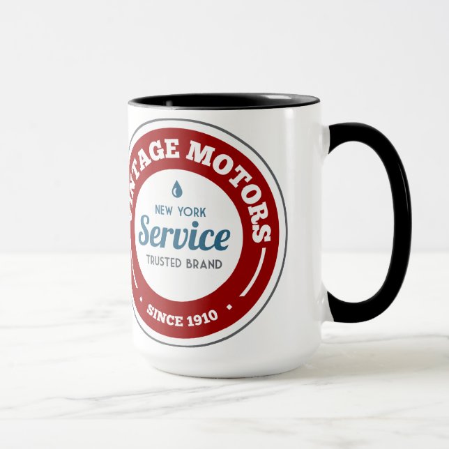 Mug Le cru circule en voiture le logo circulaire (Droite)
