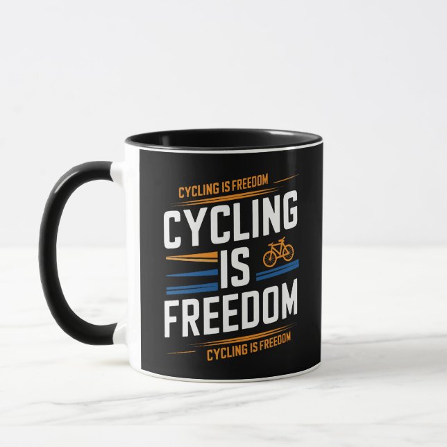 Mug Le cyclisme est la liberté (Gauche)