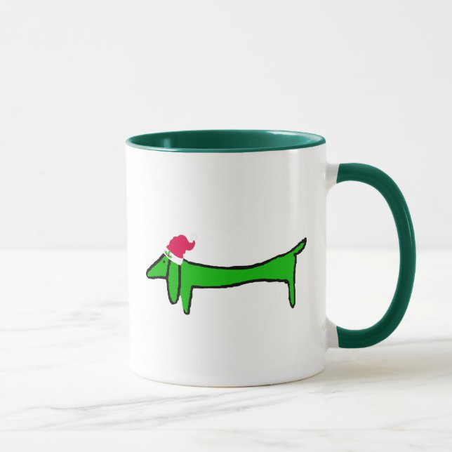 Mug Le Dachshund pour Noël (Droite)