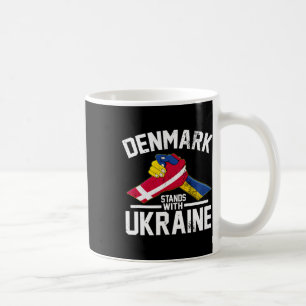 Mug Le Danemark soutient l'Ukraine Drapeau ukrainien d