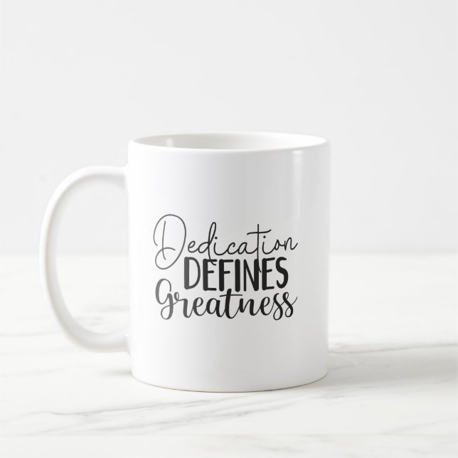 Mug Le Dédication Définit Grandeur, Gymnase, Hustle, S (Gauche)