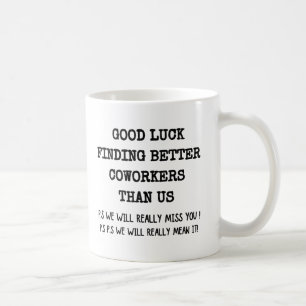 Mug le départ d'une collègue de travail pour les fem
