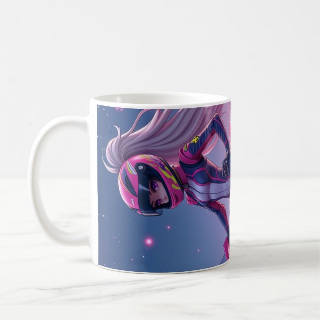 Mug Le design de la fille rose (Gauche)