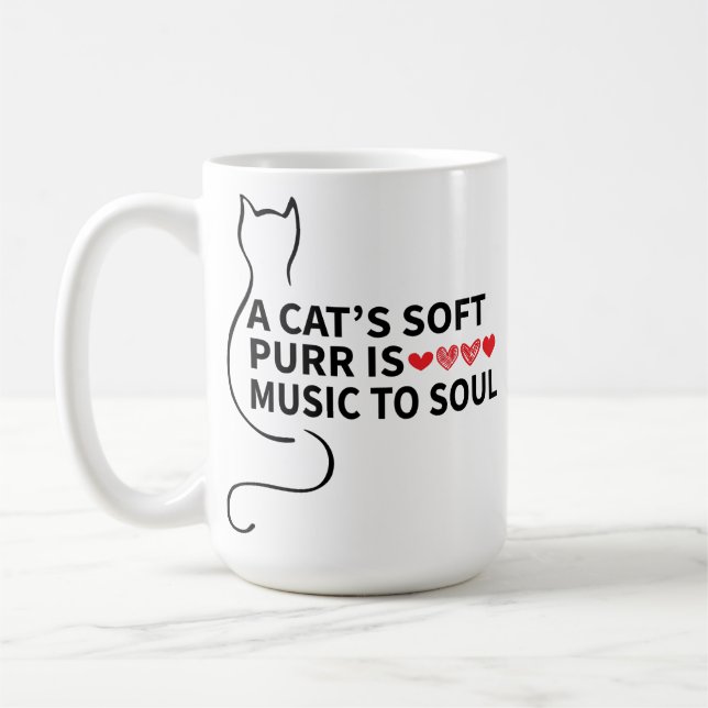 Mug Le design d'un chat drôle, le purr de Cat'st est d (Gauche)