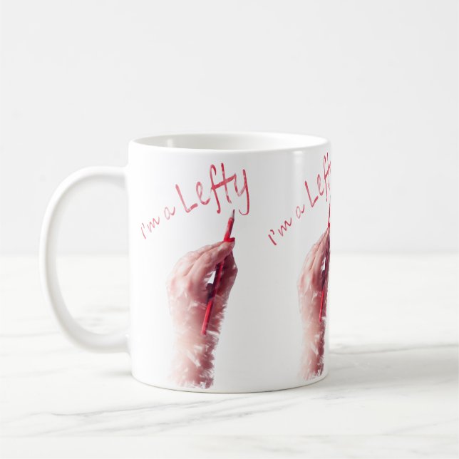 Mug Le design gaucher, je suis un message gaucher (Gauche)